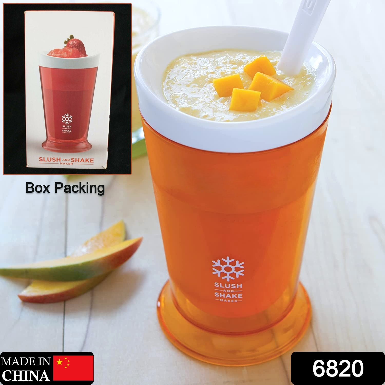 6820 Slush and Shake Maker, Compact Make and Serve Cup with Freezer Core Creates Single-serving Smoothies, Slushies and Milkshakes in Minutes, BPA-free, Gift Box. DeoDap 6820 Slush and Shake Maker, Compact Make and Serve Cup with Freezer Core Creates Single-serving Smoothies, Slushies and Milkshakes in Minutes, BPA-free, Gift Box. DeoDap